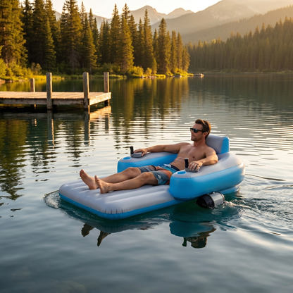 Golden hour lake cruising