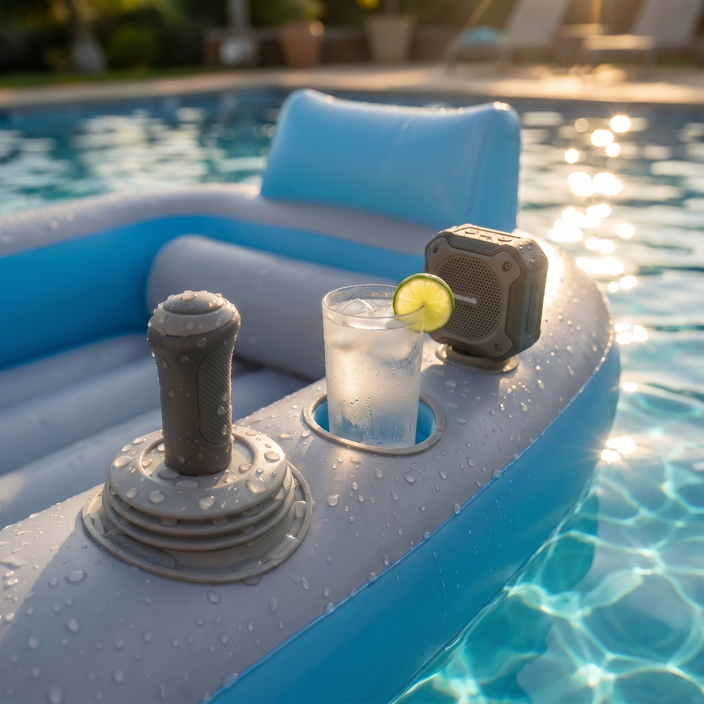 Cup holder and waterproof speaker mount